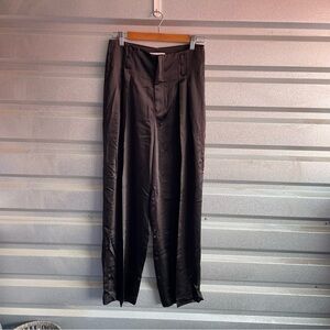 The Noli Shop black wide leg satin pant